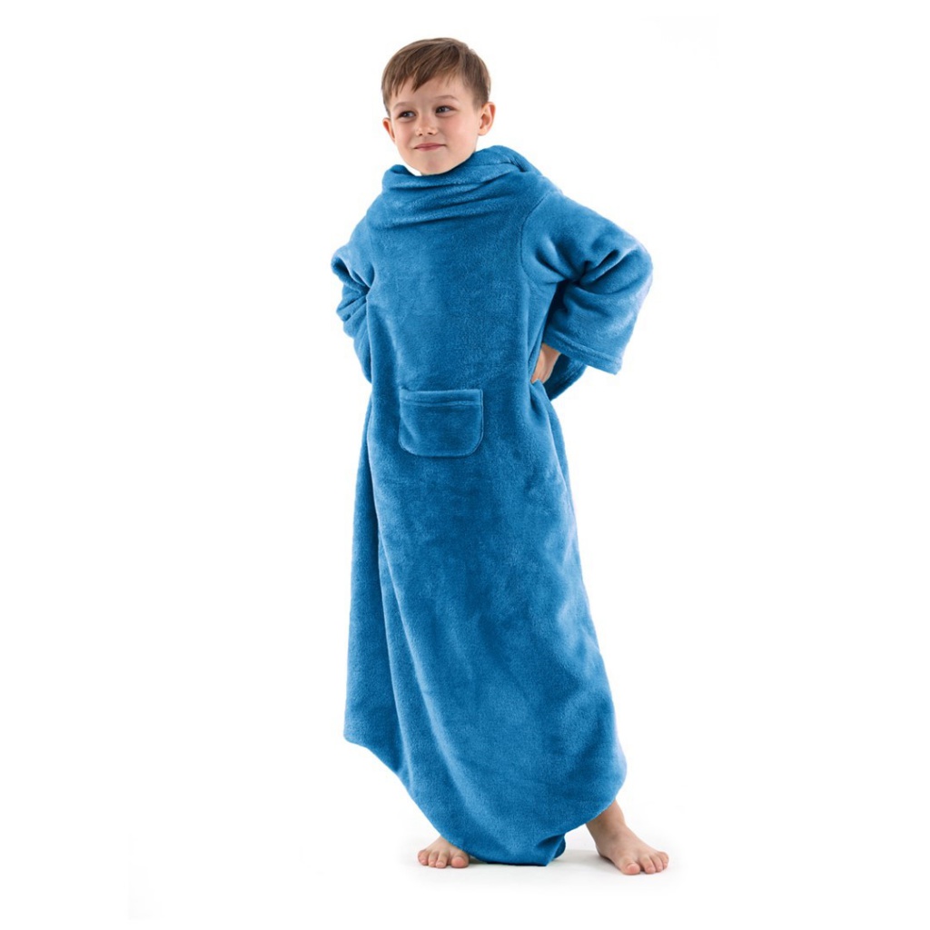 DecoKing, Dětská TV deka Lazy Kids 90x105 - modrá