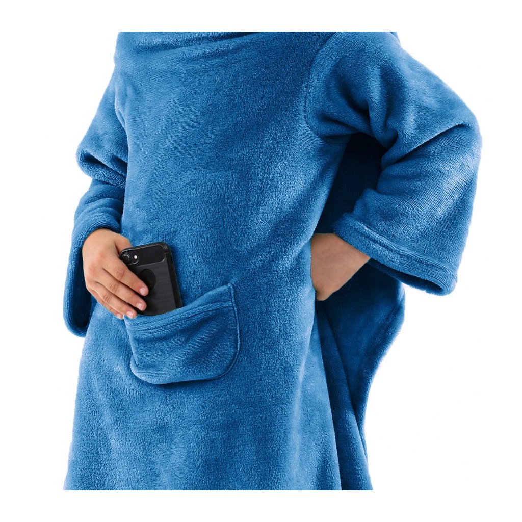 DecoKing, Dětská TV deka Lazy Kids 90x105 - modrá