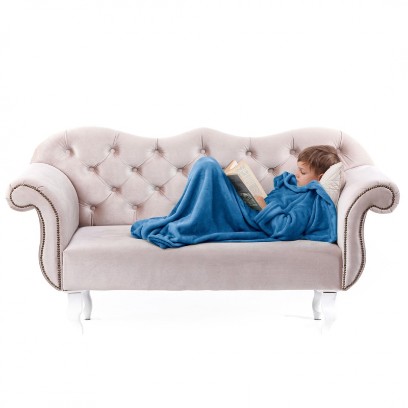 DecoKing, Detská TV deka Lazy Kids 90x105cm - modrá DecoKing, Detská TV deka Lazy Kids 90x105cm - modrá