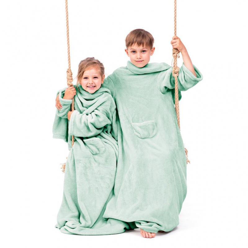 DecoKing, Detská TV deka Lazy Kids 90x105cm - svetlozelená DecoKing, Detská TV deka Lazy Kids 90x105cm - svetlozelená