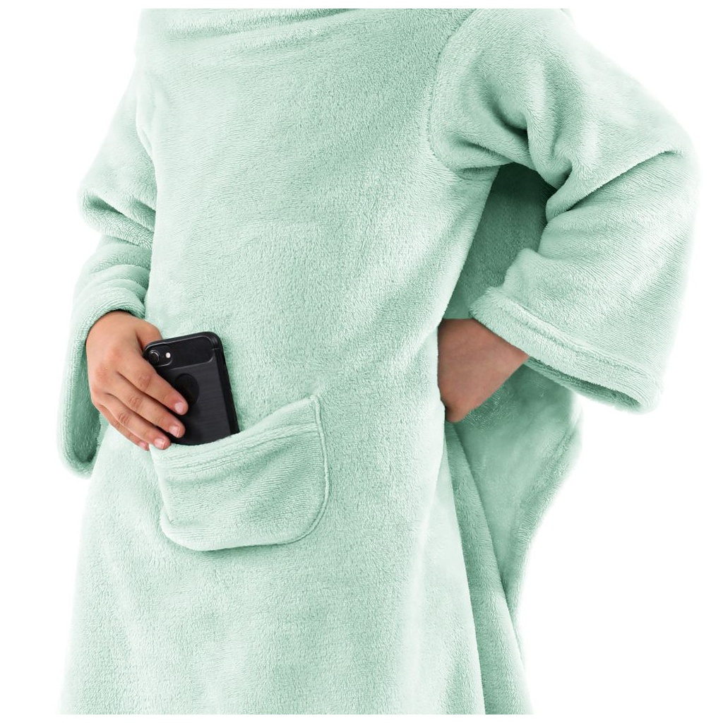 DecoKing, Dětská TV deka Lazy Kids 90x105 - světle zelená