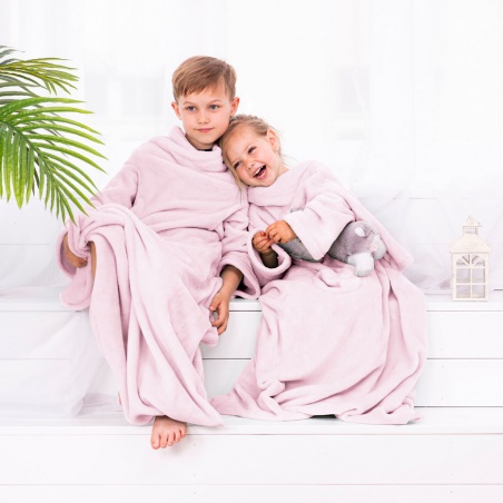 DecoKing, Detská TV deka Lazy Kids 90x105cm - ružová