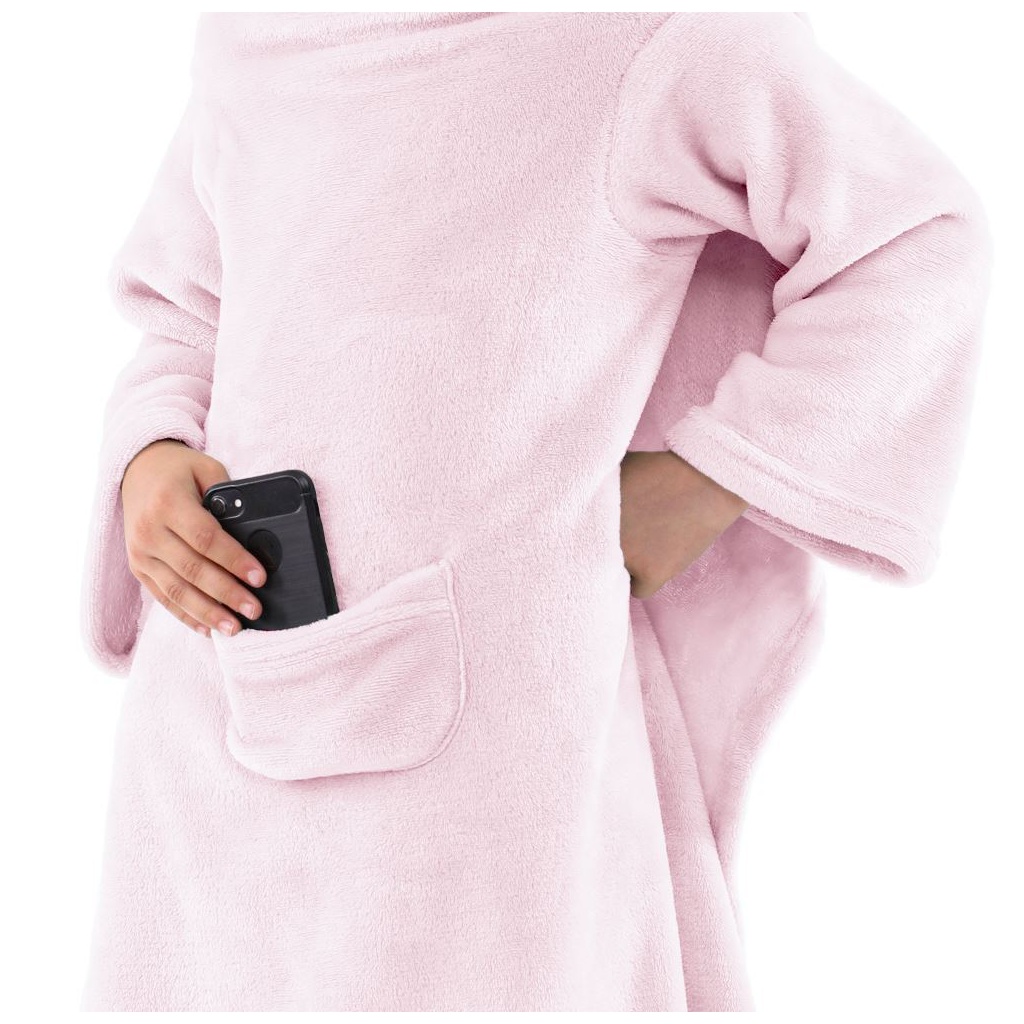 DecoKing, Dětská TV deka Lazy Kids 90x105 - růžová