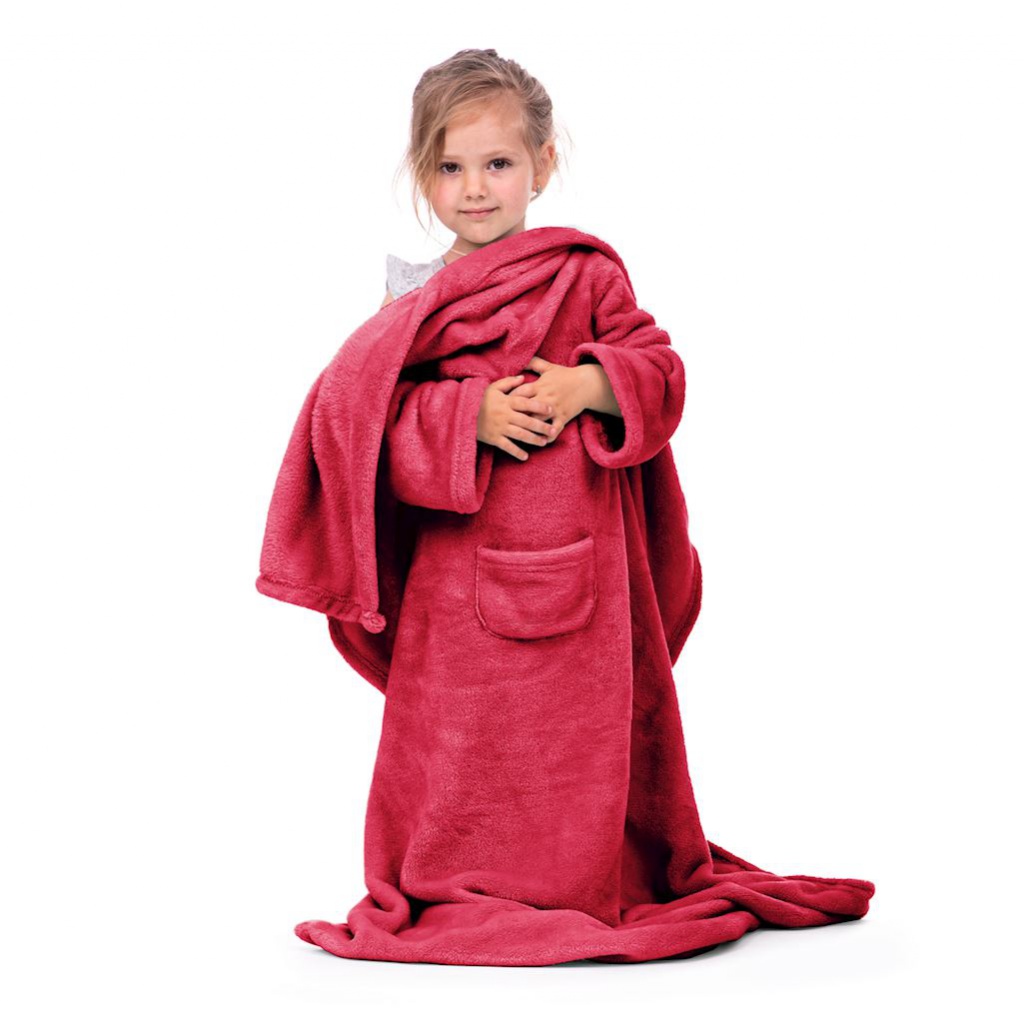 DecoKing, Dětská TV deka Lazy Kids 90x105 - červená