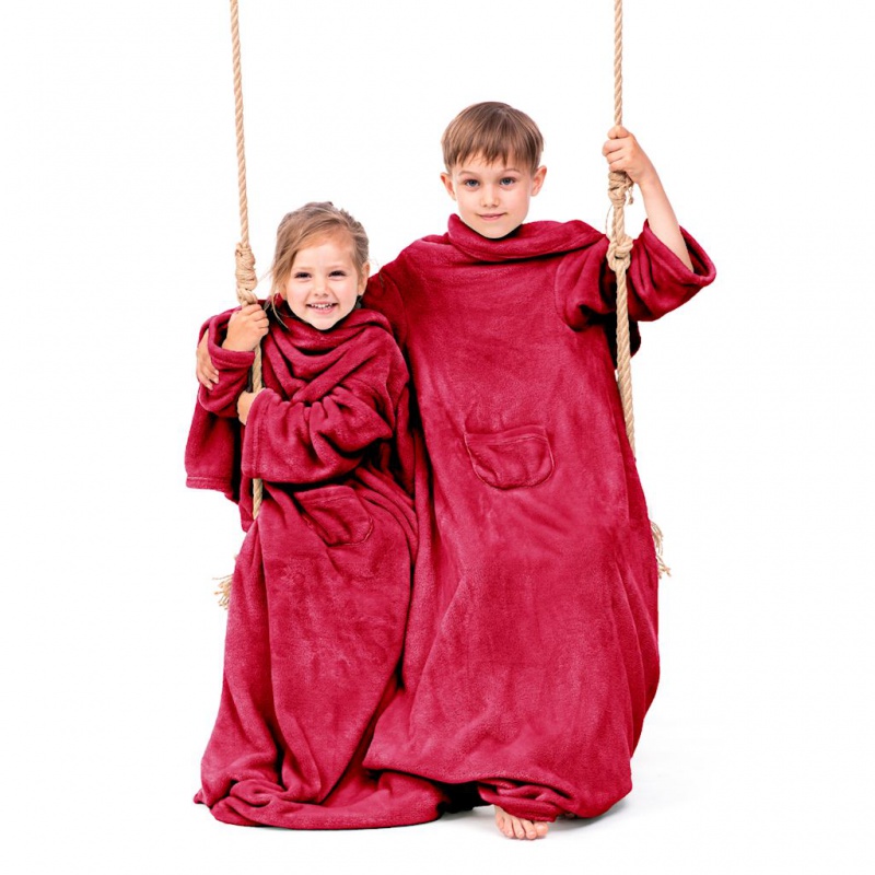 DecoKing, Detská TV deka Lazy Kids 90x105cm - červená DecoKing, Detská TV deka Lazy Kids 90x105cm - červená