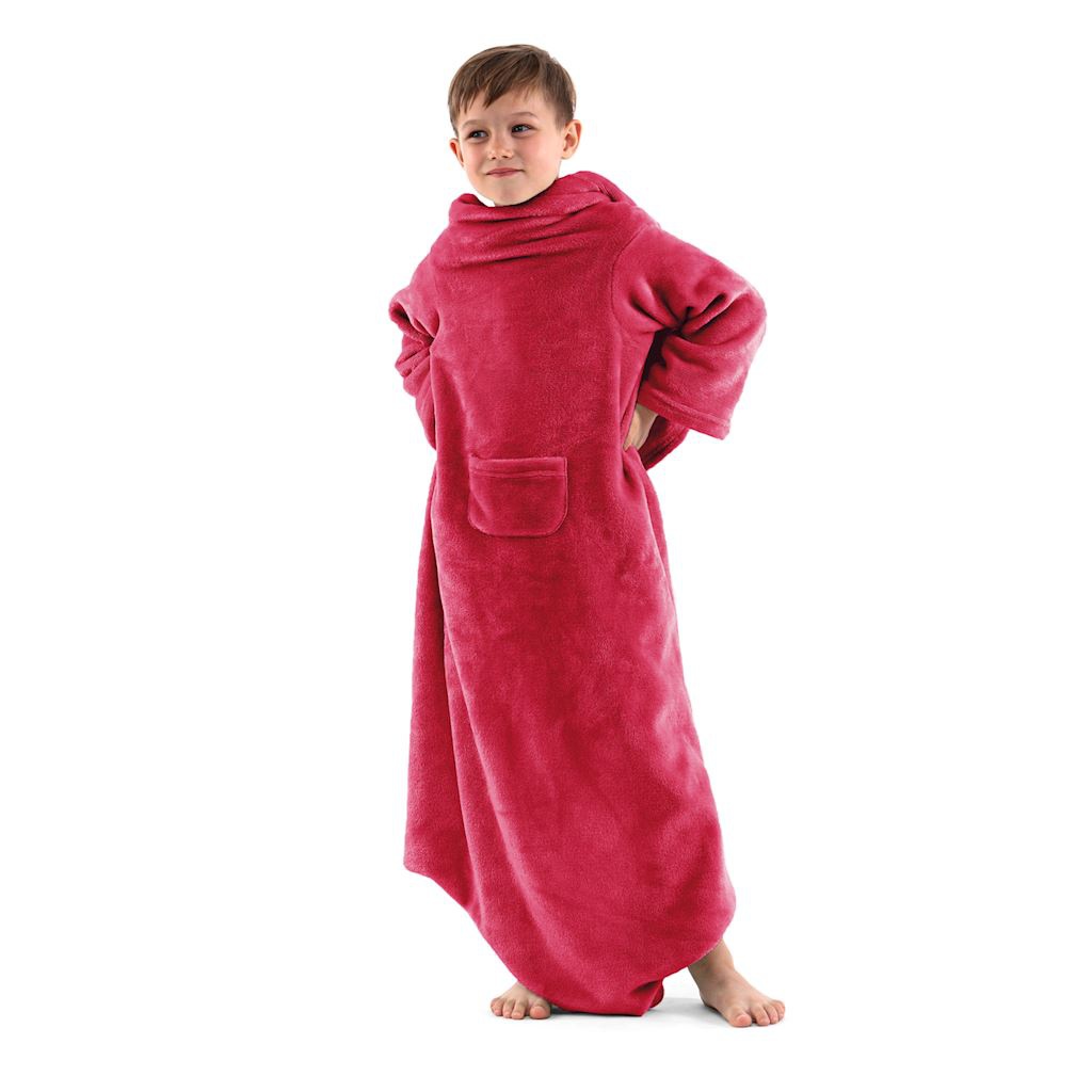 DecoKing, Dětská TV deka Lazy Kids 90x105 - červená