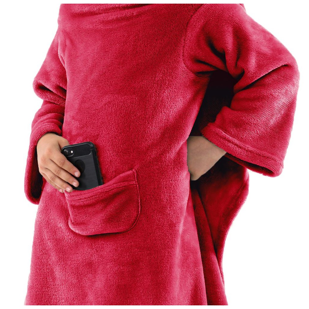 DecoKing, Dětská TV deka Lazy Kids 90x105 - červená