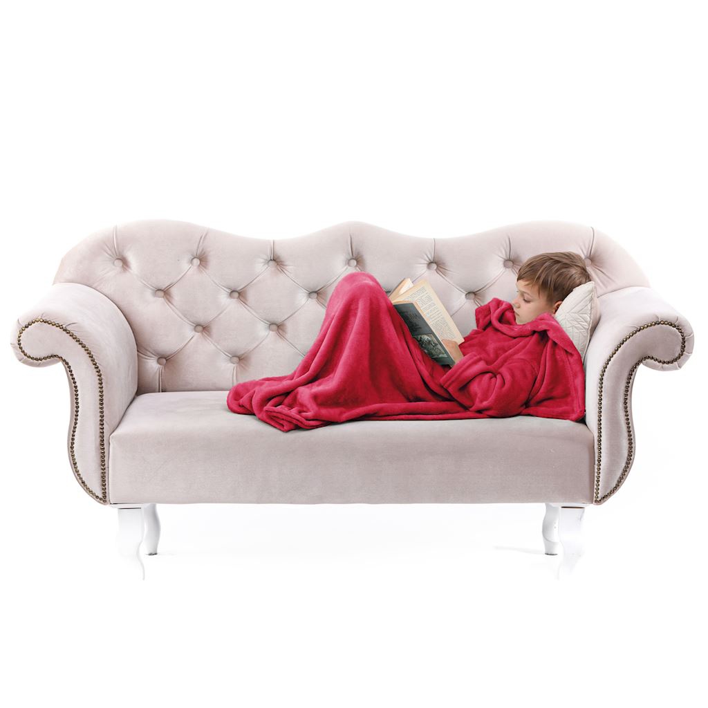 DecoKing, Dětská TV deka Lazy Kids 90x105 - červená