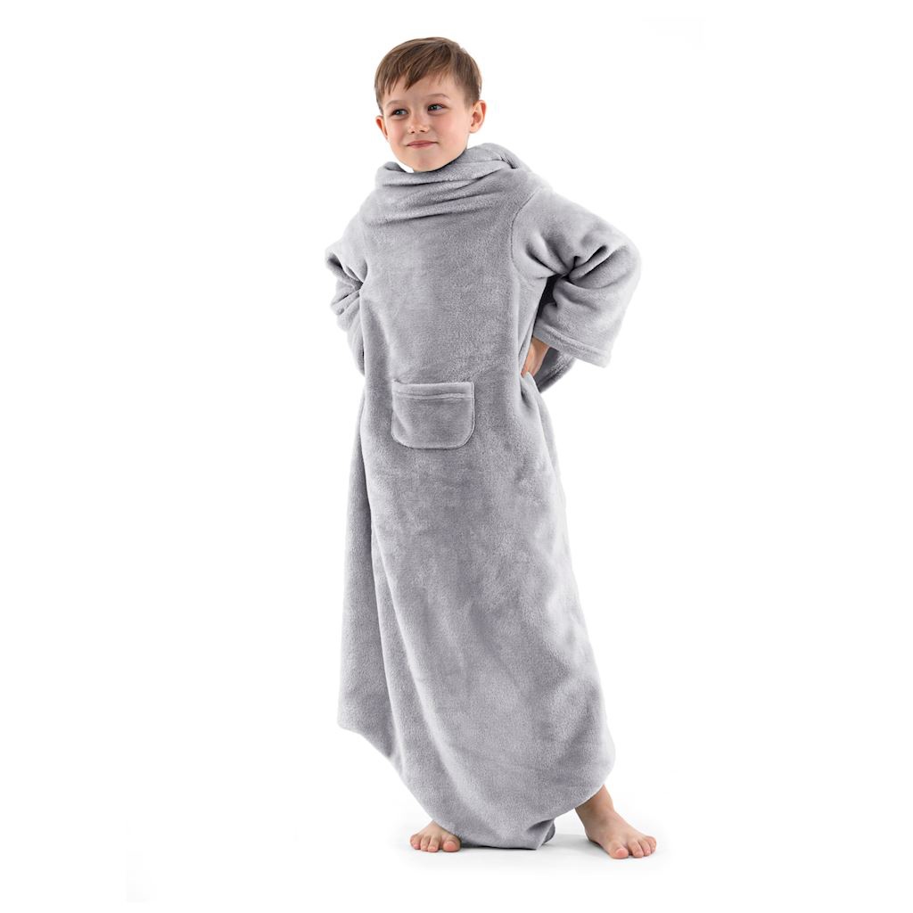 DecoKing, Dětská TV deka Lazy Kids 90x105 - šedá