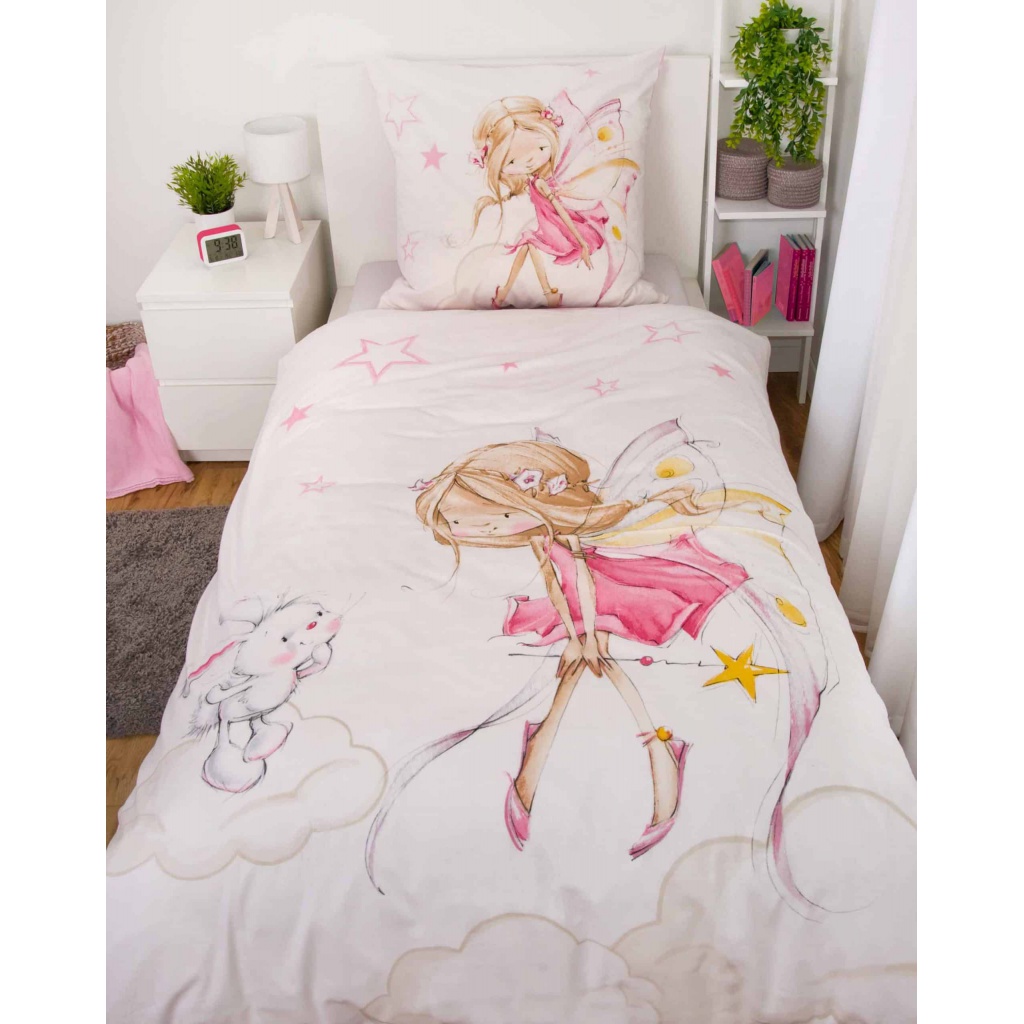 Obojstranné bavlnené obliečky Herding MALÁ VÍLA, 140/200+70/90