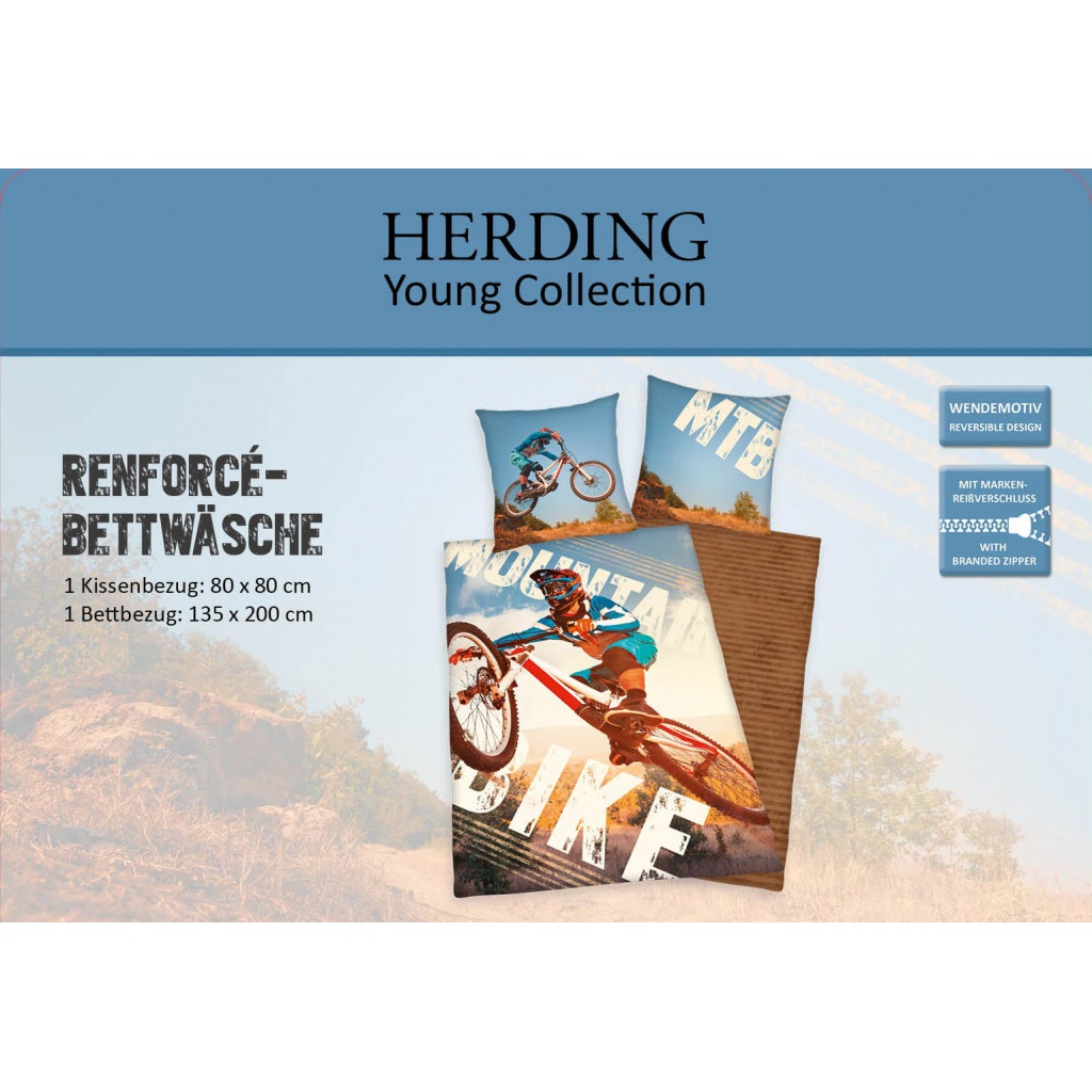 Bavlnené obliečky Herding MOUNTAIN BIKE – 140×200 cm