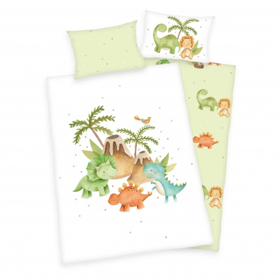 Herding Green, Dětské povlečení do postýlky BABY DINOS, 100/135+40/60 Herding Green, Dětské povlečení do postýlky BABY DINOS, 100/135+40/60