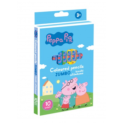 Trojhranné jumbo farbičky "Peppa Pig" - 10 farieb, 312024054 Trojhranné jumbo farbičky "Peppa Pig" - 10 farieb, 312024054