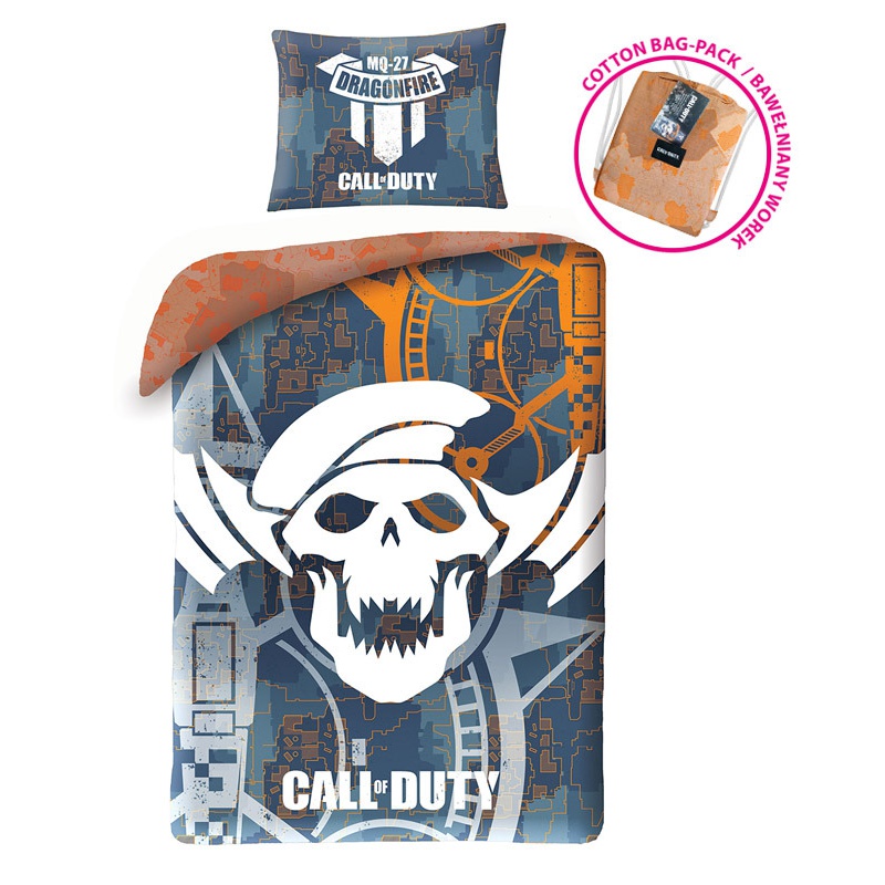 Bavlněné povlečení v sáčku Halantex CALL OF DUTY,140/200+70/90, COD5530BL Bavlněné povlečení v sáčku Halantex CALL OF DUTY,140/200+70/90, COD5530BL