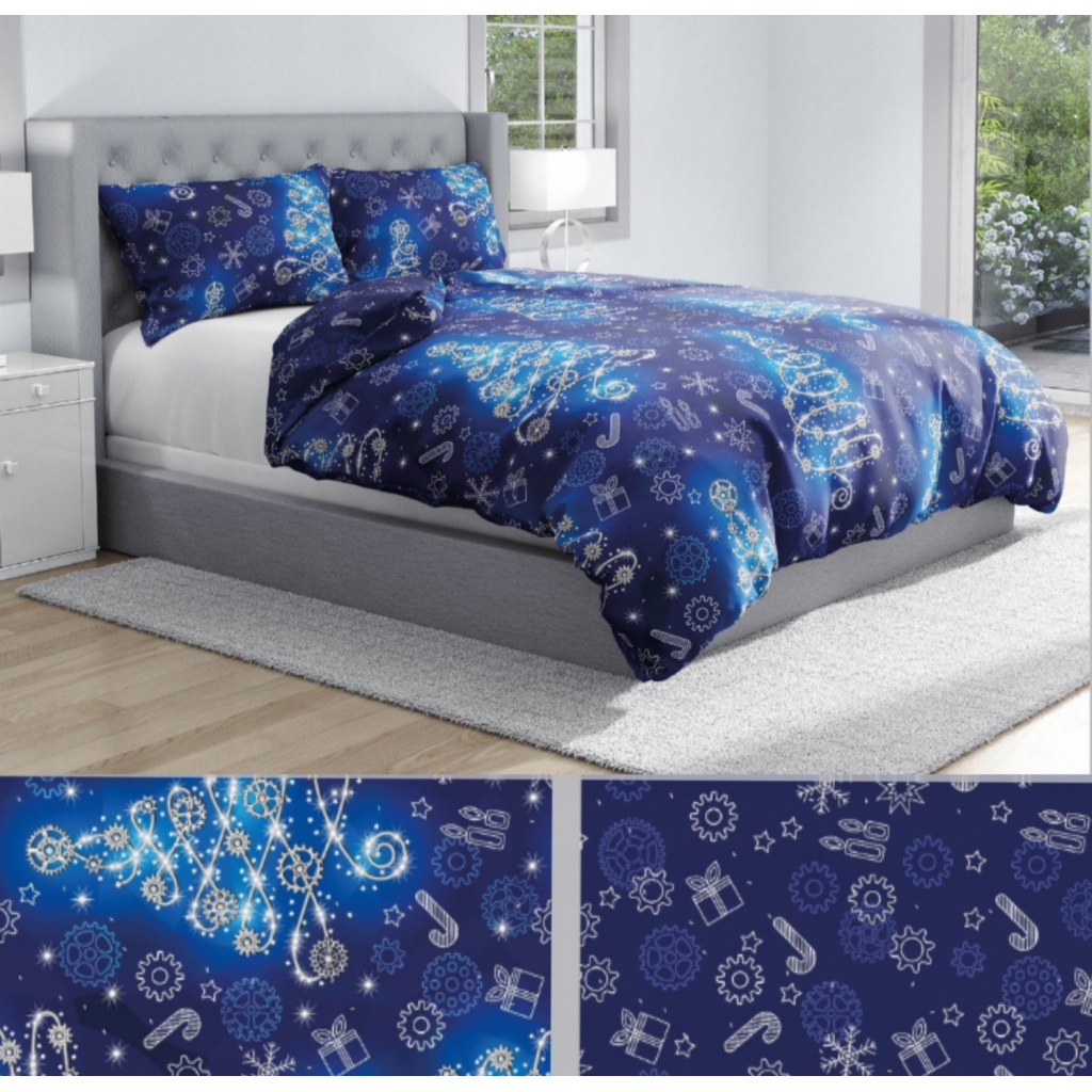 Oboustranné vánoční povlečení na dvoulůžko, 220/200+2x70/80, ROT235039