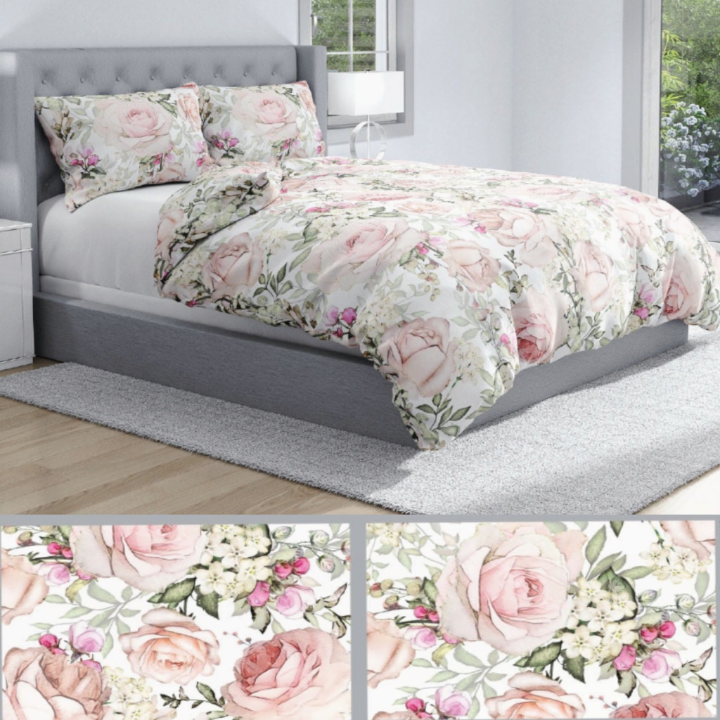 Obojstranné obliečky na dvojposteľ ROSE, 220/200+2x70/80, ROT211132-14