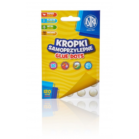 ASTRA Lepicí tečky transparentní 120ks, 401119002