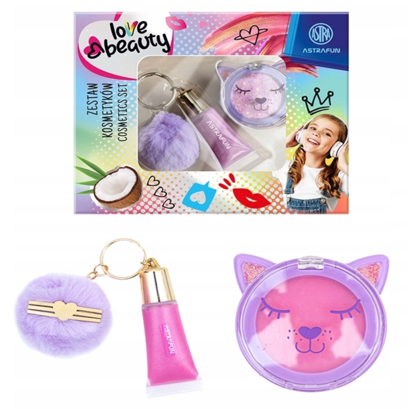 Beauty set AstraFUN balzam na pery a lesk na pery, kokosový, 712024008 Beauty set AstraFUN balzam na pery a lesk na pery, kokosový, 712024008