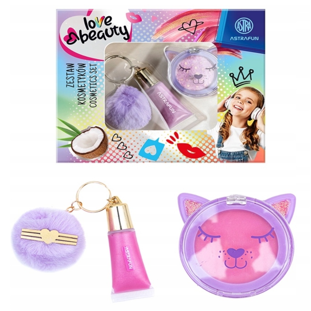 Beauty set AstraFUN balzam na pery a lesk na pery, kokosový, 712024008