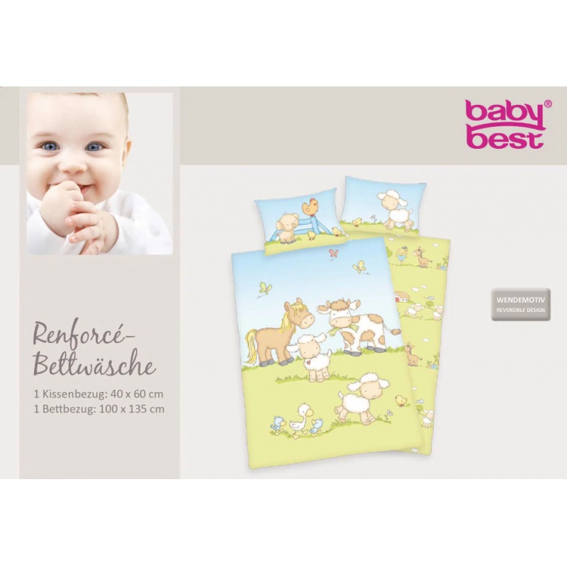 Detské bavlnené obliečky do postieľky Herding BABY FARMA, 100/135+40/60 Detské bavlnené obliečky do postieľky Herding BABY FARMA, 100/135+40/60
