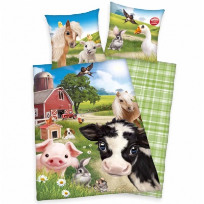 Oboustranné bavlněné povlečení Herding FARM WORLD, 140/200+70/90 Oboustranné bavlněné povlečení Herding FARM WORLD, 140/200+70/90