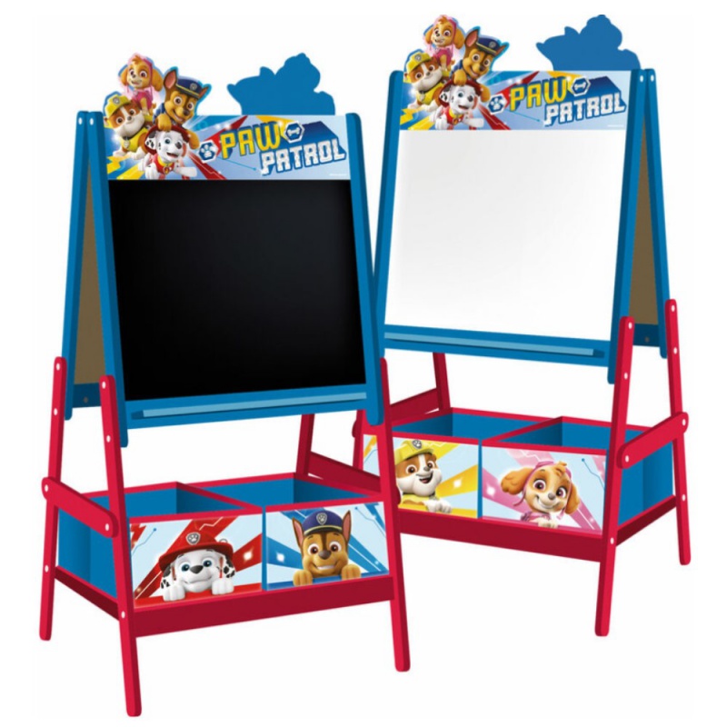 Obojstranná tabuľa pre deti s úložným boxom PAW PATROL, PW14455 Obojstranná tabuľa pre deti s úložným boxom PAW PATROL, PW14455