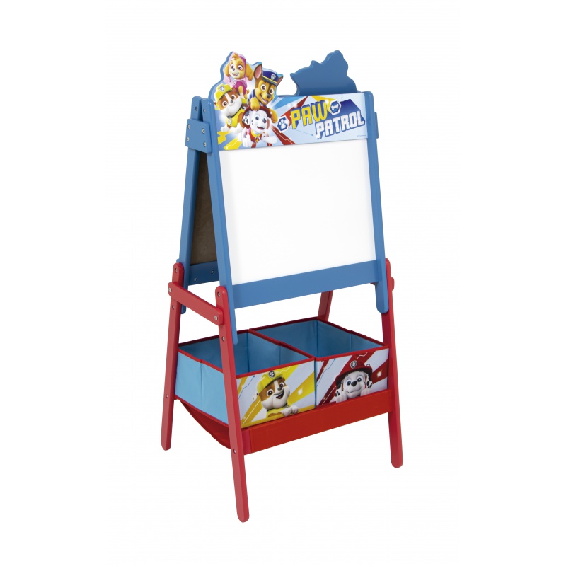 Obojstranná tabuľa pre deti s úložným boxom PAW PATROL, PW14455 Obojstranná tabuľa pre deti s úložným boxom PAW PATROL, PW14455
