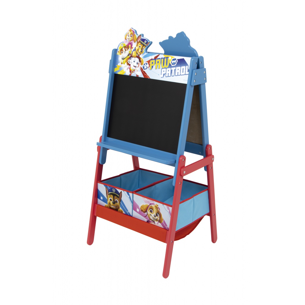 Obojstranná tabuľa pre deti s úložným boxom PAW PATROL, PW14455