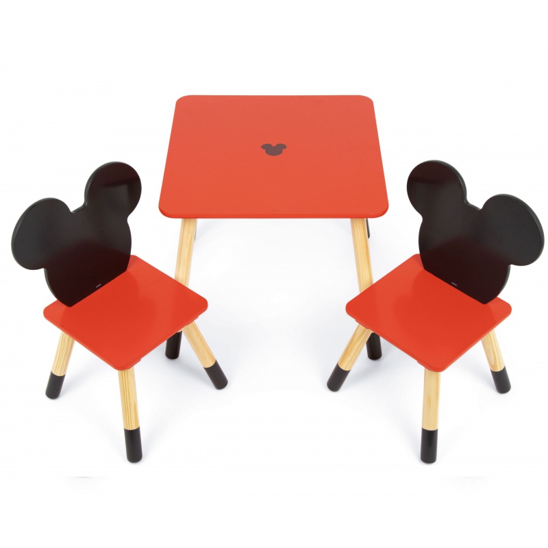 Detský drevený stolík + 2 stoličky Mickey Mouse Iconic – štýlový set pre detskú izbu Detský drevený stolík + 2 stoličky Mickey Mouse Iconic – štýlový set pre detskú izbu