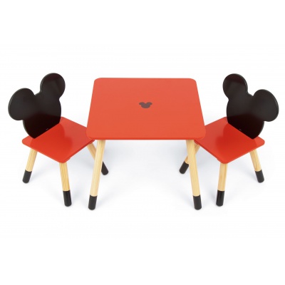 Detský drevený stolík + 2 stoličky Mickey Mouse Iconic – štýlový set pre detskú izbu Detský drevený stolík + 2 stoličky Mickey Mouse Iconic – štýlový set pre detskú izbu