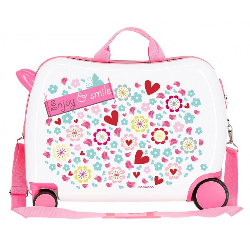 Dětský cestovní kufr na kolečkách / odrážedlo ENJOY AND SMILE, 34L, 3729864