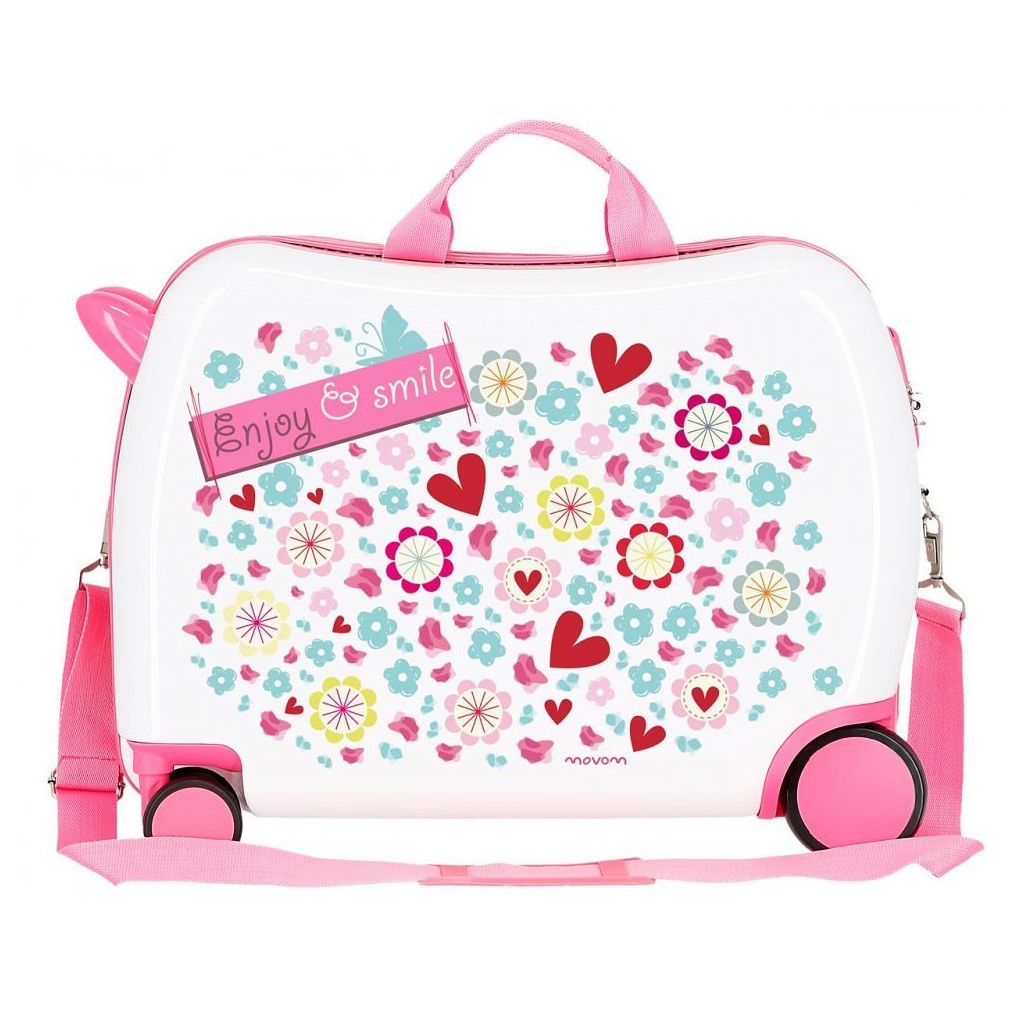 Dětský cestovní kufr na kolečkách / odrážedlo ENJOY AND SMILE, 34L, 3729864