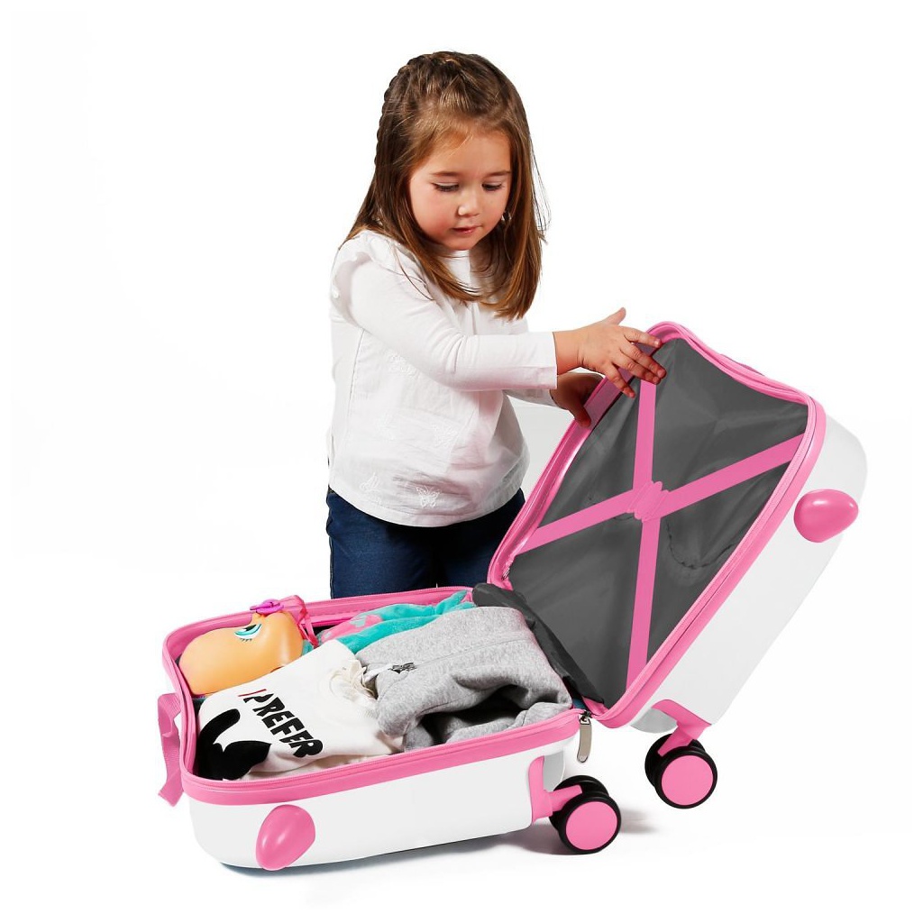 Detský cestovný kufor / odrážadlo ENJOY AND SMILE, 34L – Štýlový kufor pre deti