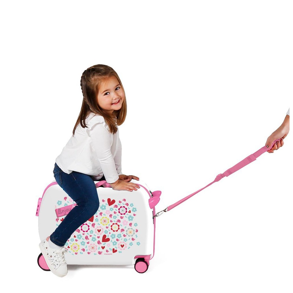 Dětský cestovní kufr na kolečkách / odrážedlo ENJOY AND SMILE, 34L, 3729864