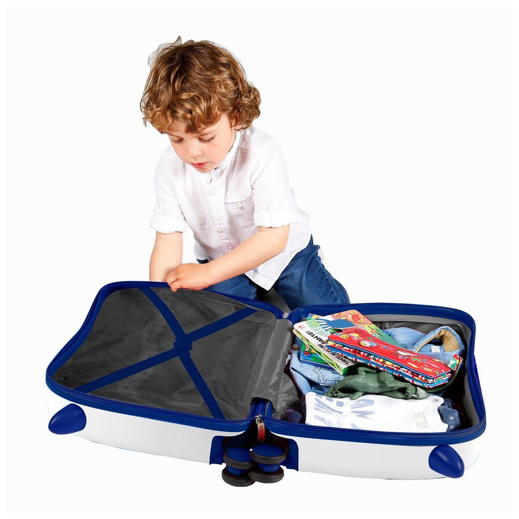 Detský cestovný kufor / odrážadlo AVENGERS ALL, 34L – Kufor s 360° otočnými kolieskami