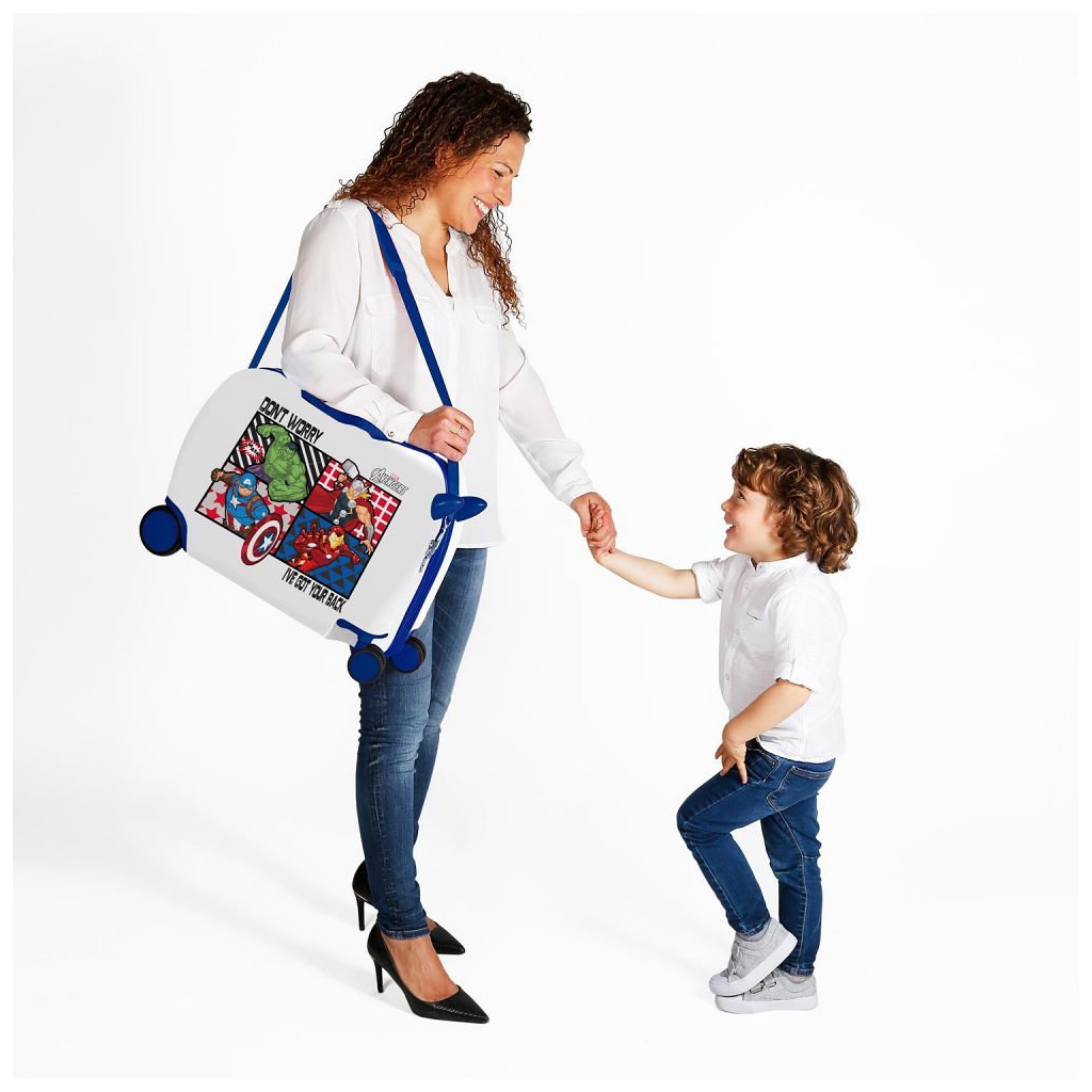 Dětský cestovní kufr na kolečkách / odrážedlo AVENGERS ALL, 34L, 2479861