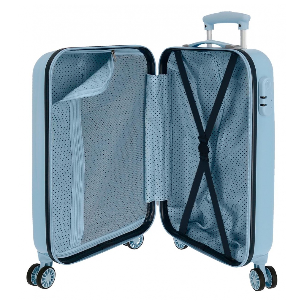 Luxusný detský kufor MINNIE MOUSE Love – 32L, škrupinový kufor s číselným zámkom a 360° kolieskami