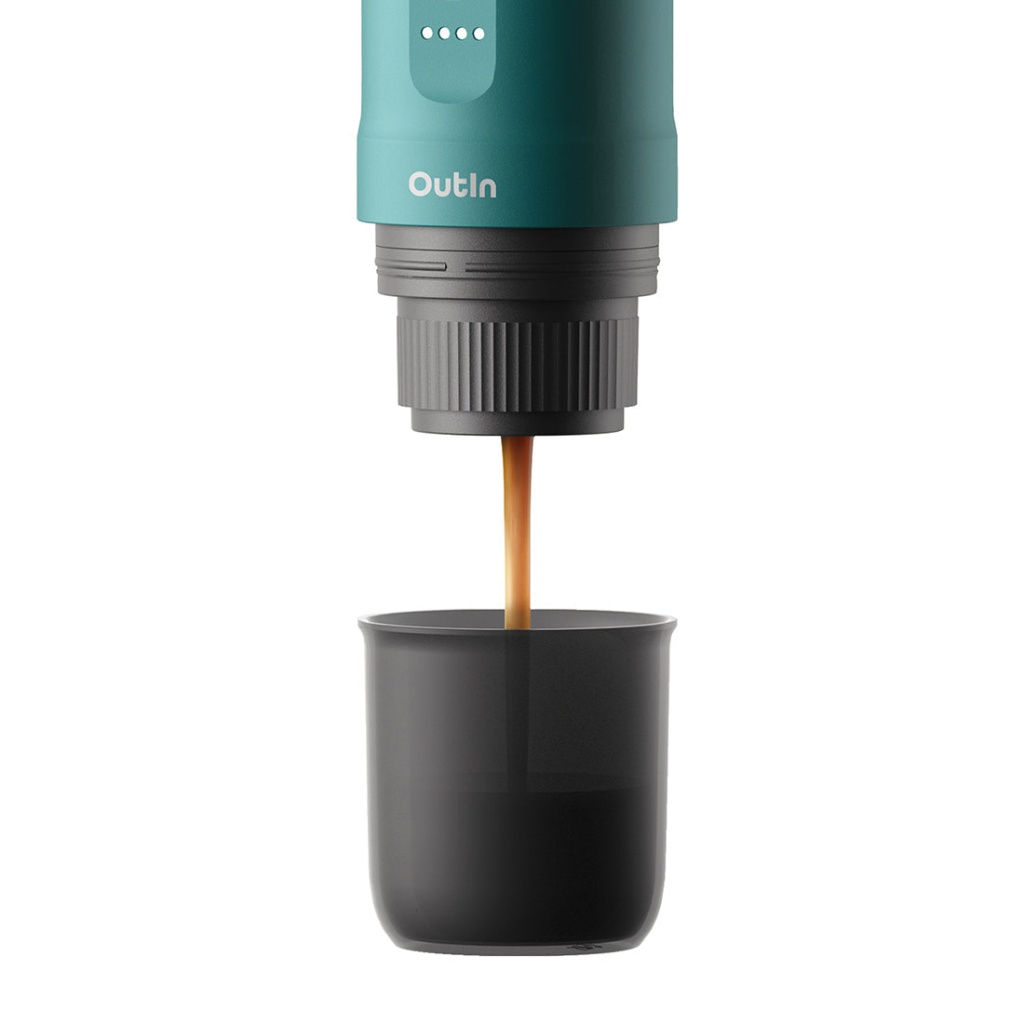 Outin Nano Portable Espresso Machine – Pearl White s 20 barovým tlakom a integrovaným ohrevom