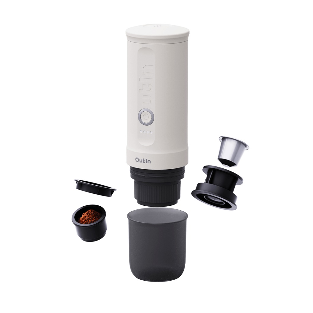 Outin Nano Portable Espresso Machine – Pearl White