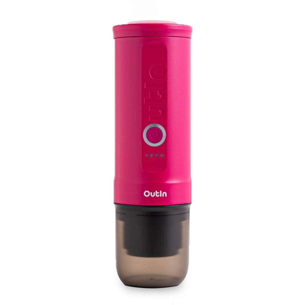 Outin Nano Portable Espresso Machine – Crimson Red s 20 barovým tlakom a integrovaným ohrevom
