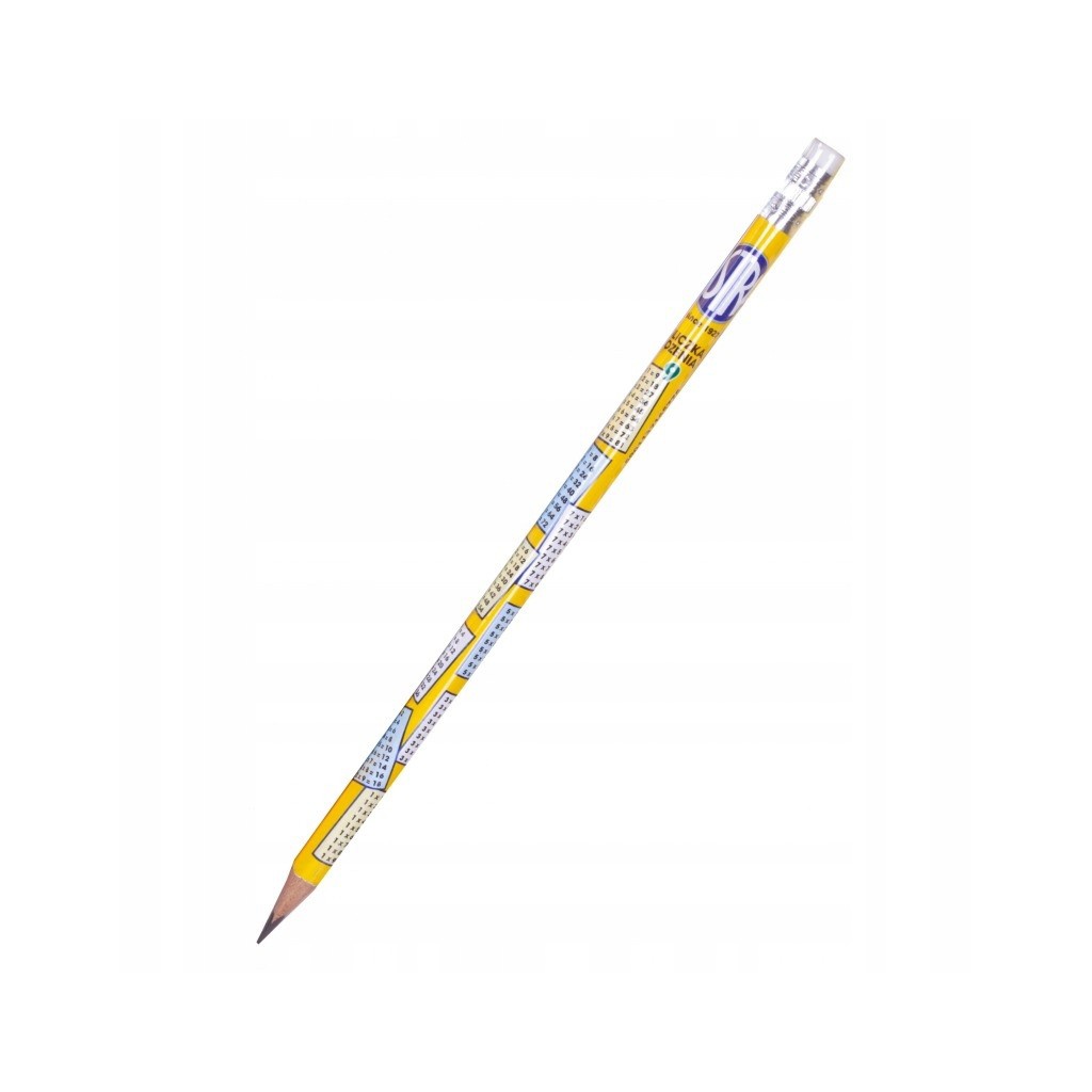 3ks - Obyčajná HB ceruzka s gumou a násobilkou Astra, blister, 206121002