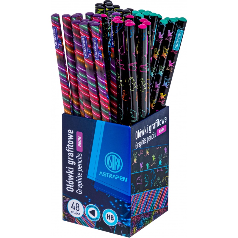 Obyčejná HB tužka AstraPEN Neon Cats, stojan, 206023003 Obyčejná HB tužka AstraPEN Neon Cats, stojan, 206023003