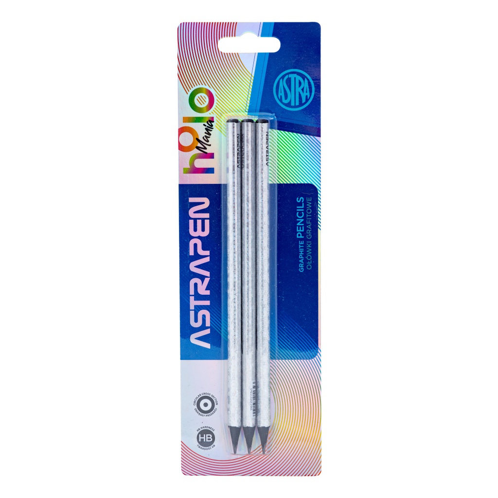 3ks - Obyčejná HB tužka AstraPEN "HOLOmania", blistr, 206024002
