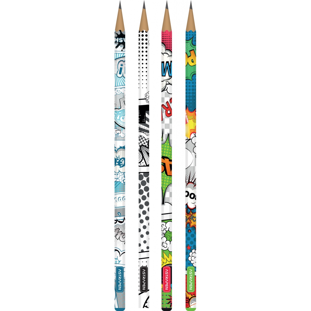 4ks - Obyčejná HB tužka AstraPEN Comics, blistr, 206023013