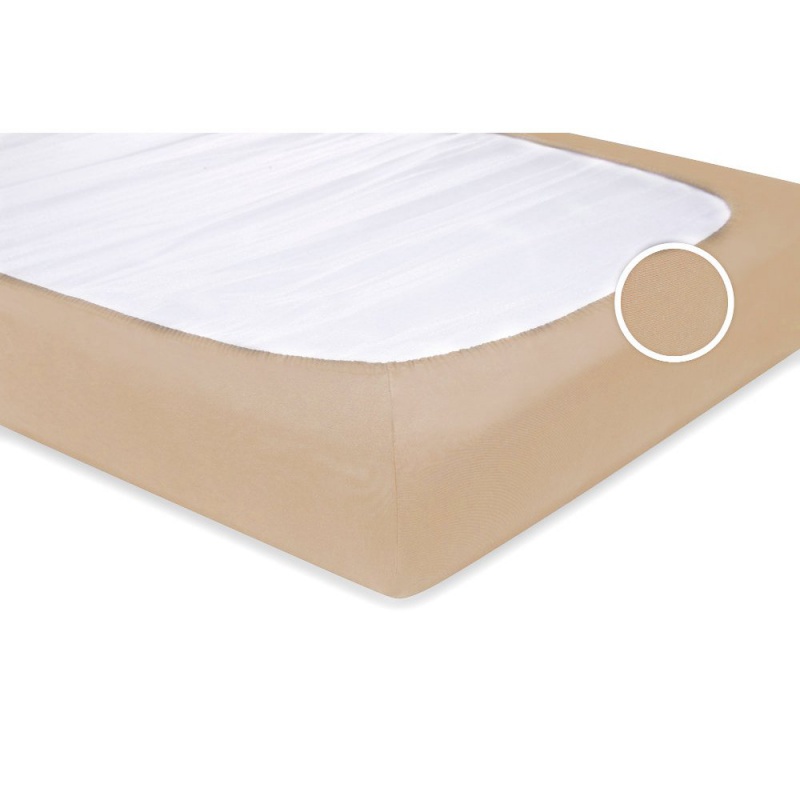 CARBOTEX Posteľné prestieradlo / plachta, Jersey Béžová, 90/200cm,MMT31 CARBOTEX Posteľné prestieradlo / plachta, Jersey Béžová, 90/200cm,MMT31
