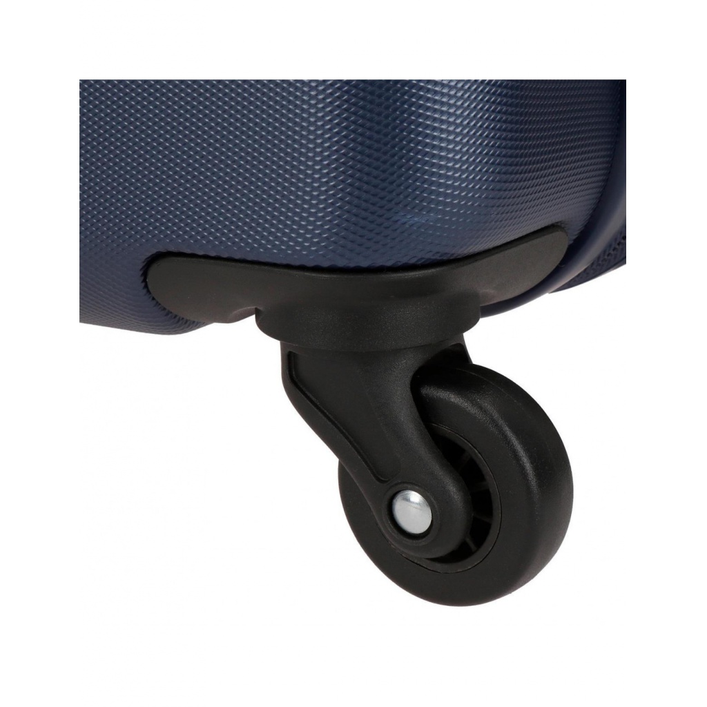 ROLL ROAD Flex Navy Blue, ABS Cestovný kufor 65x46x23cm, 56L – stredný kufor s otočnými kolieskami a číselným zámkom
