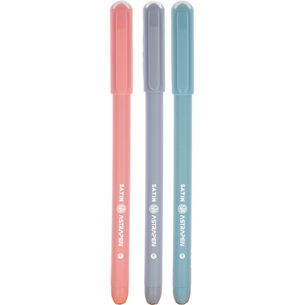 4ks - ASTRAPEN SATIN, Kuličkové pero 0,7mm, modré, blistr, 201022033