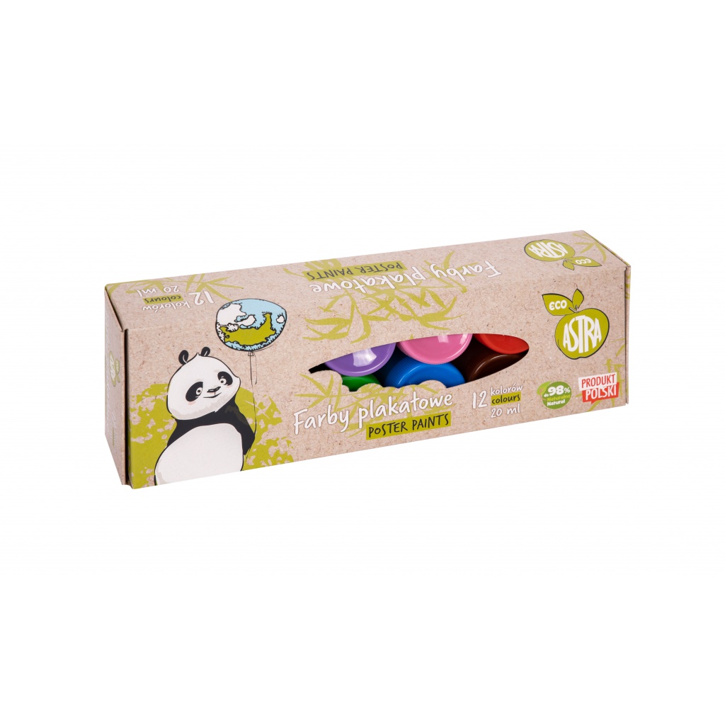 Ekologické temperové farby Astra ECO 12x20ml – prírodné zloženie a skvelé krytie