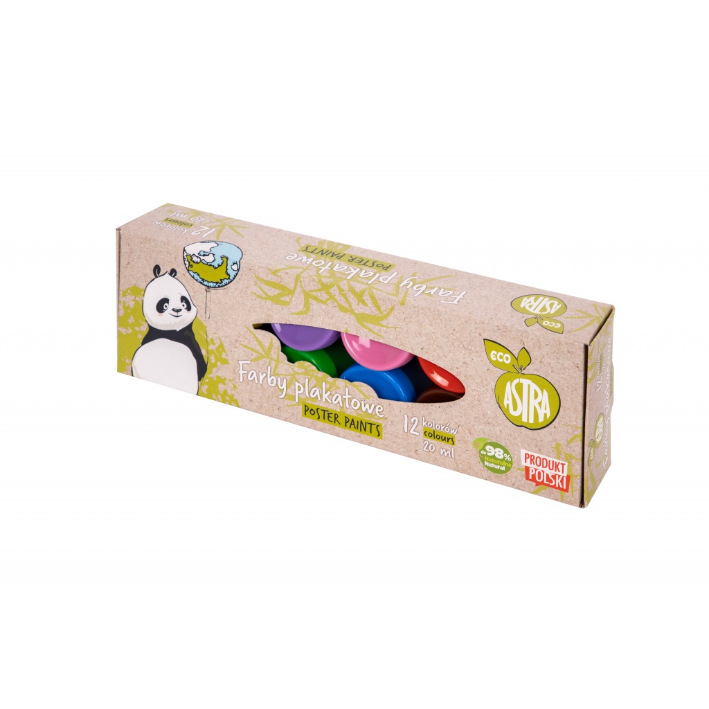Ekologické temperové farby Astra ECO 12x20ml – prírodné zloženie a skvelé krytie