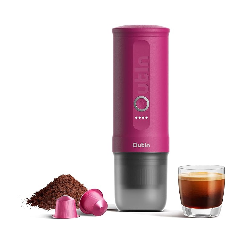 Outin Nano Portable Espresso Machine – Crimson Red Outin Nano Portable Espresso Machine – Crimson Red